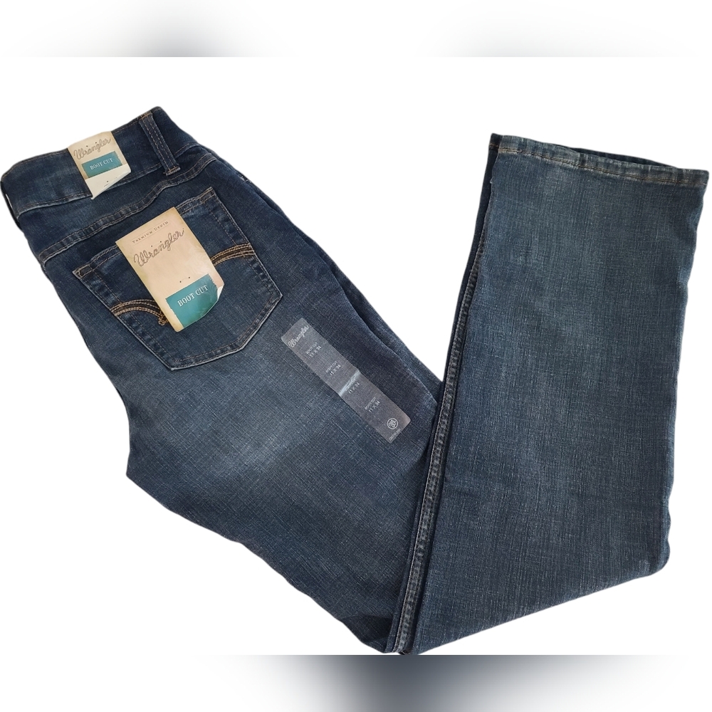 Wrangler Premium Denim Women's Boot Cut Blue Jeans Size 11 x 34